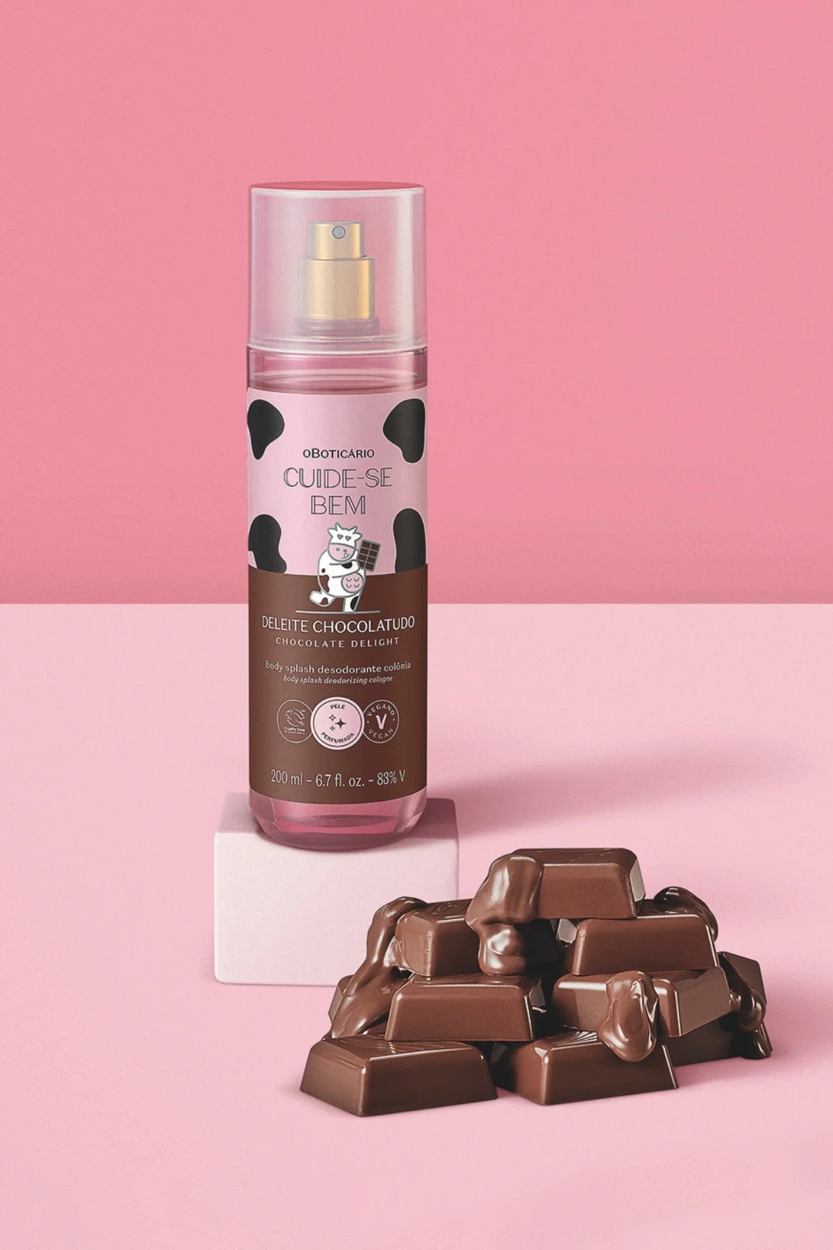 O Boticário Cuide-se Bem Deleite Chocolatudo Milk Body Splash 200ml