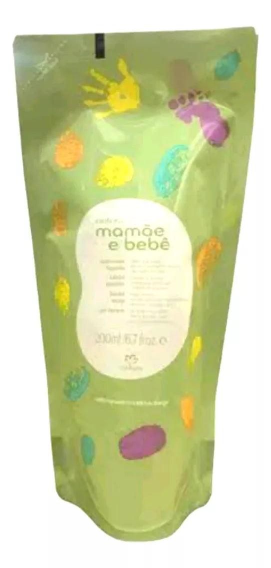 Natura Refil Sabonete Liquido Cabeca aos Pes Mamae Bebe Glicerinado Ecologico 200ml