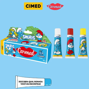 Hidratante Labial Carmed Smurfs - Blueberry 10g