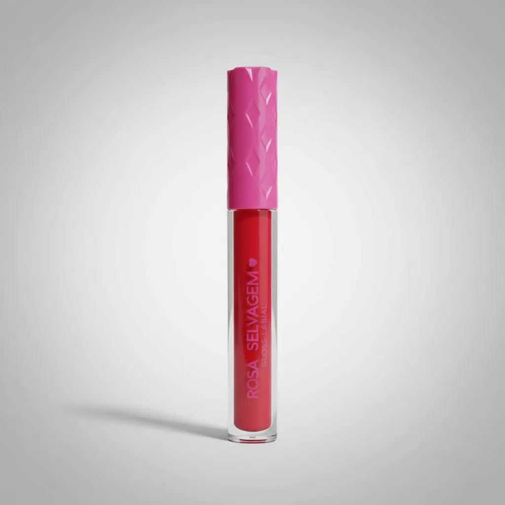 Rosa Selvagem Gloss Labial Vermelho 5ml - bisnaga