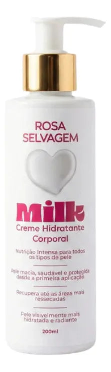 Rosa Selvagem Milk Creme Hidratante Corporal 200ml
