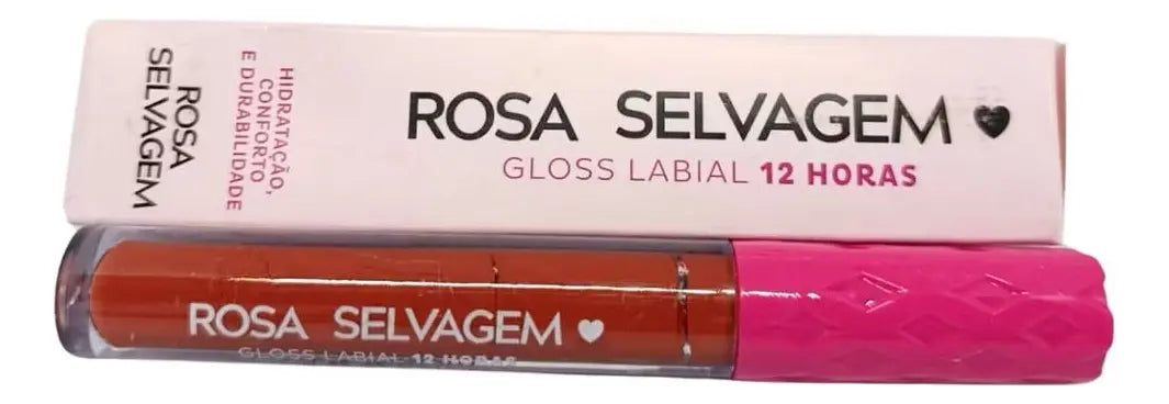 Rosa Selvagem Gloss Labial Vermelho 5ml - bisnaga e caixa