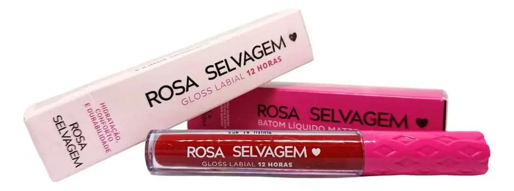 Rosa Selvagem Gloss/Batom Sortido 5ml - cores sortidas com caixa