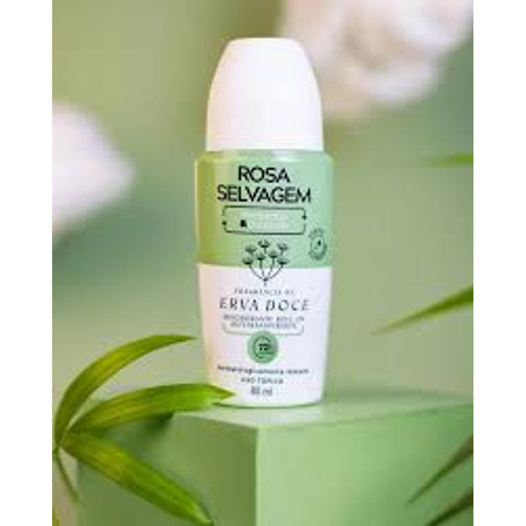 Rosa Selvagem Desodorante Roll-On Clareador Erva Doce 85ml