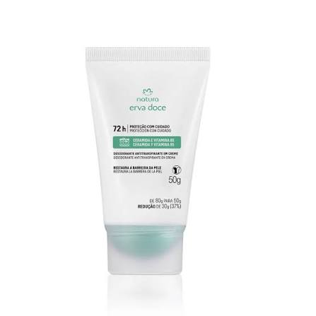 Natura Desodorante Antitranspirante em Creme Erva Doce 80g