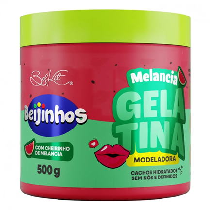 Gelatina Capilar Definição Beijinhos Melancia 500g - Cachos Perfeitos