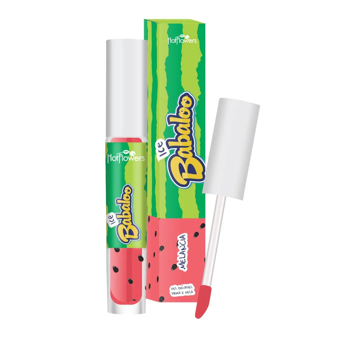 Hot Flowers Gloss Labial Babaloo Ice Melancia 4ml