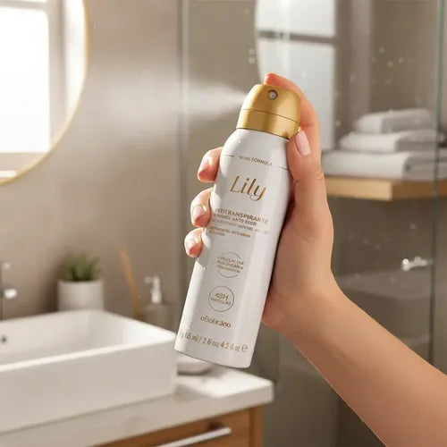 O Boticario Lily Desodorante Antitranspirante Aerosol Jato Seco 48h 75g 125ml