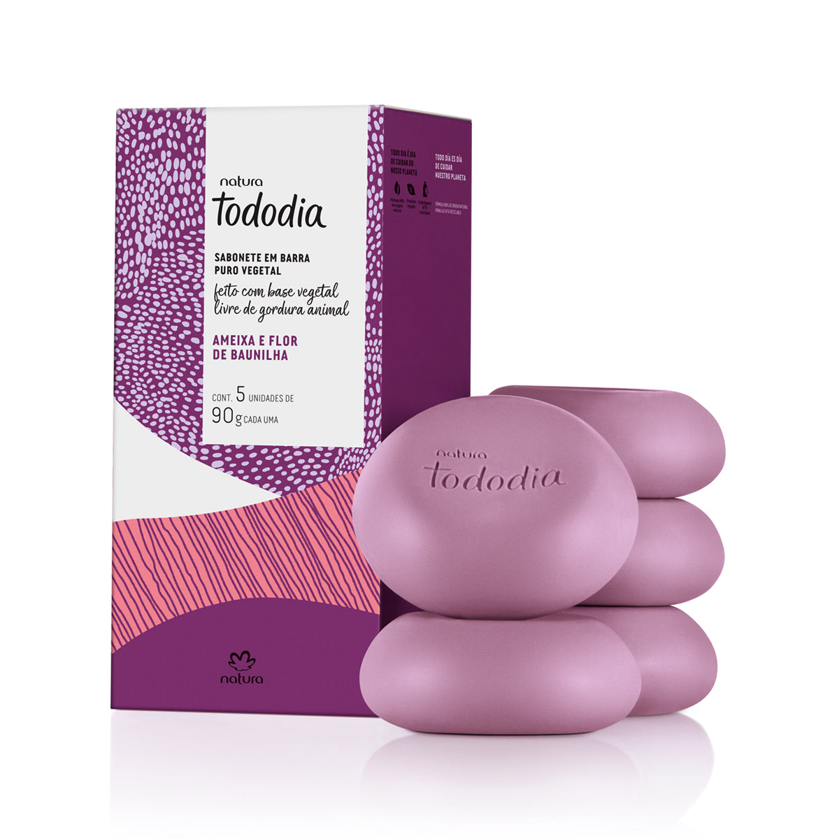 Sabonete Natura Tododia Ameixa e Flor de Baunilha - 5 x 90g
