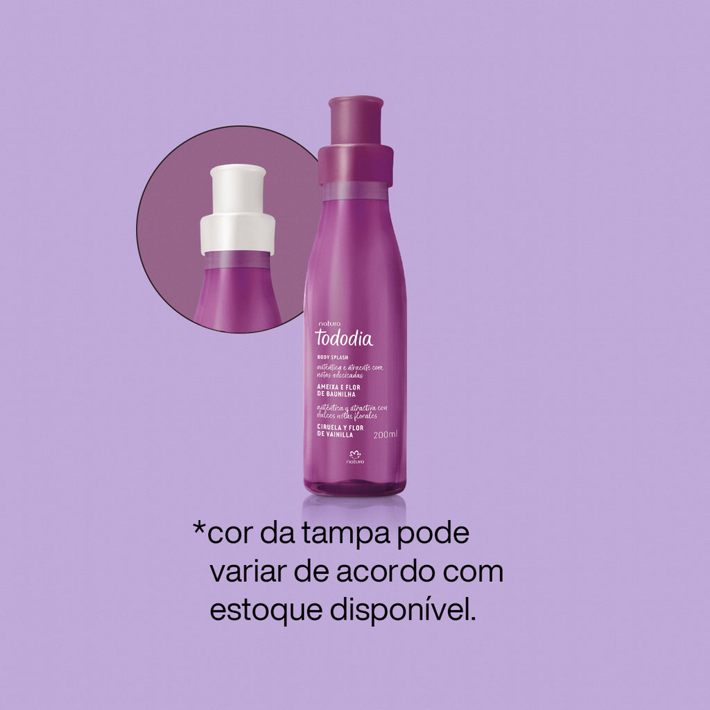 Natura Tododia Kit Creme Nutritivo + Body Splash Ameixa e Flor de Baunilha