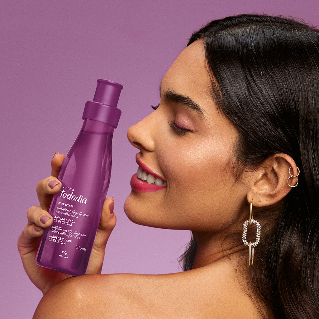 Natura Tododia Kit Creme Nutritivo + Body Splash Ameixa e Flor de Baunilha