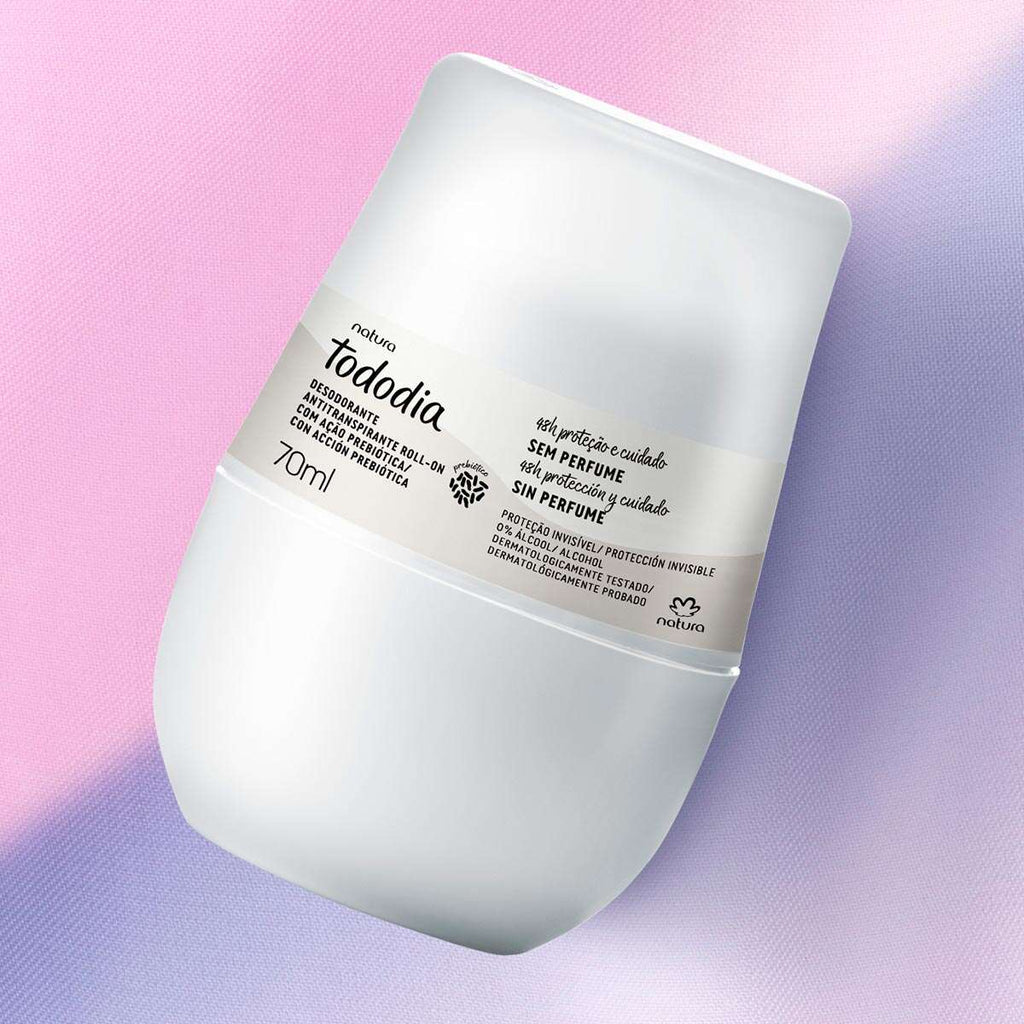 Desodorante Antitranspirante Roll-On Tododia Sem Perfume 70ml Natura - 48h