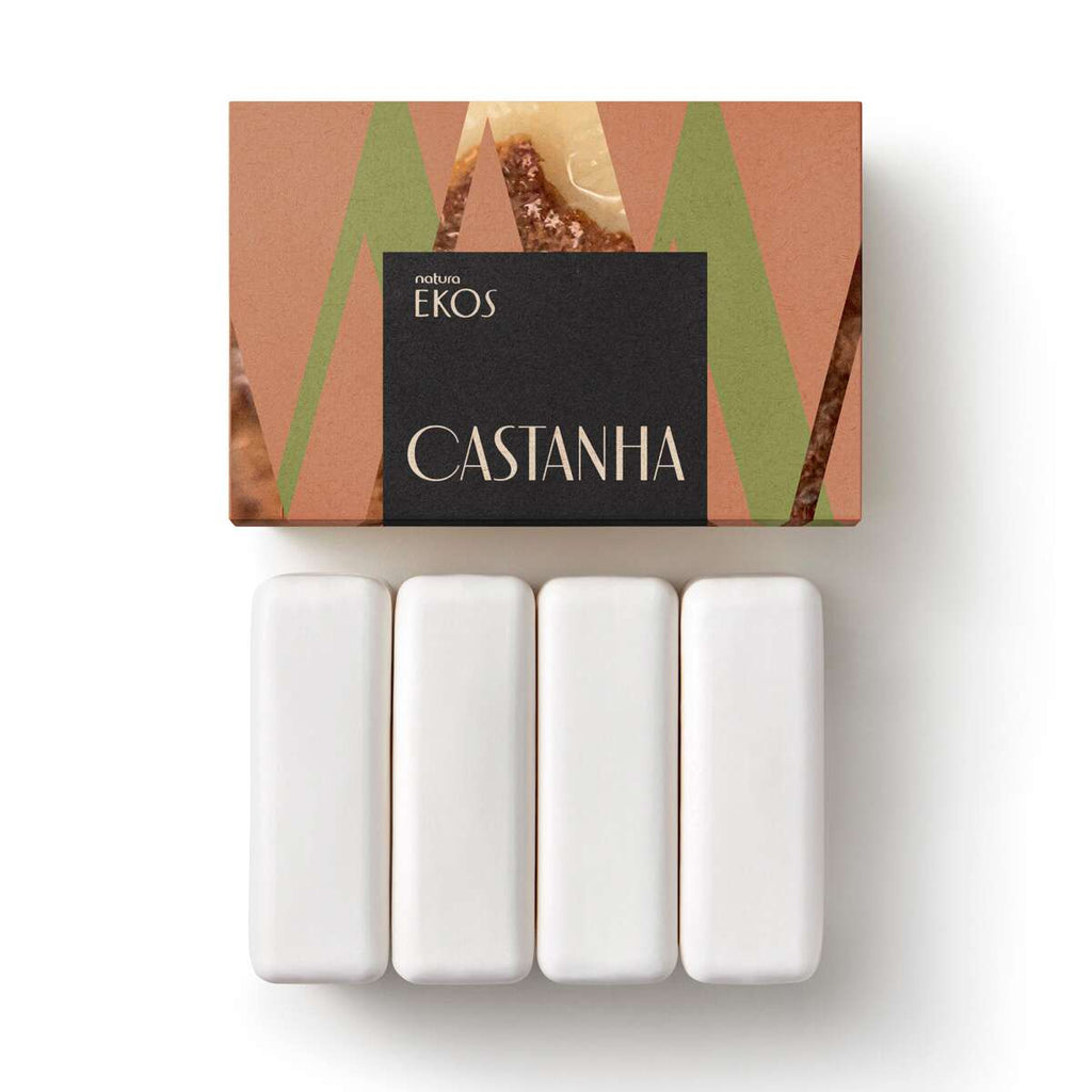 Natura Ekos Sabonete em Barra Castanha 100g Kit 4 Unidades