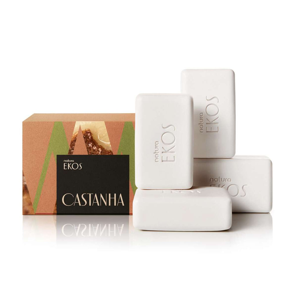 Natura Ekos Sabonete em Barra Castanha 100g Kit 4 Unidades