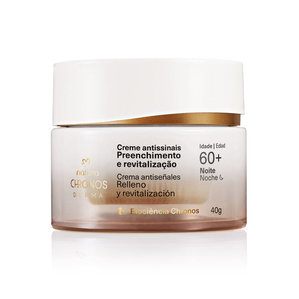 Natura Chronos Creme Antissinais 60+ Noite Preenchimento e Revitalização 40g
