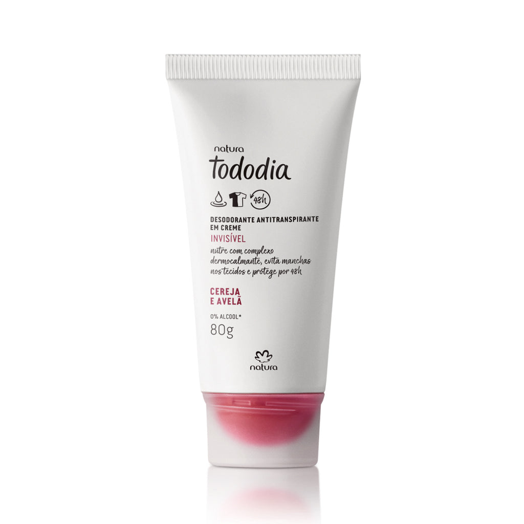 Natura Tododia Desodorante Antitranspirante Creme Cereja e Avelã 80g