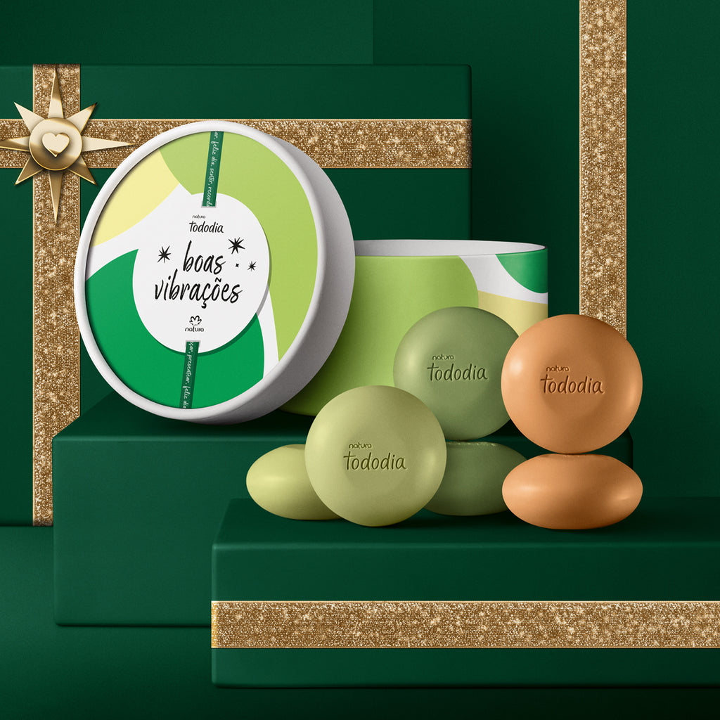 Natura Tododia Kit Presente Sabonetes Miniaturas Boas Vibrações 6 x 50g