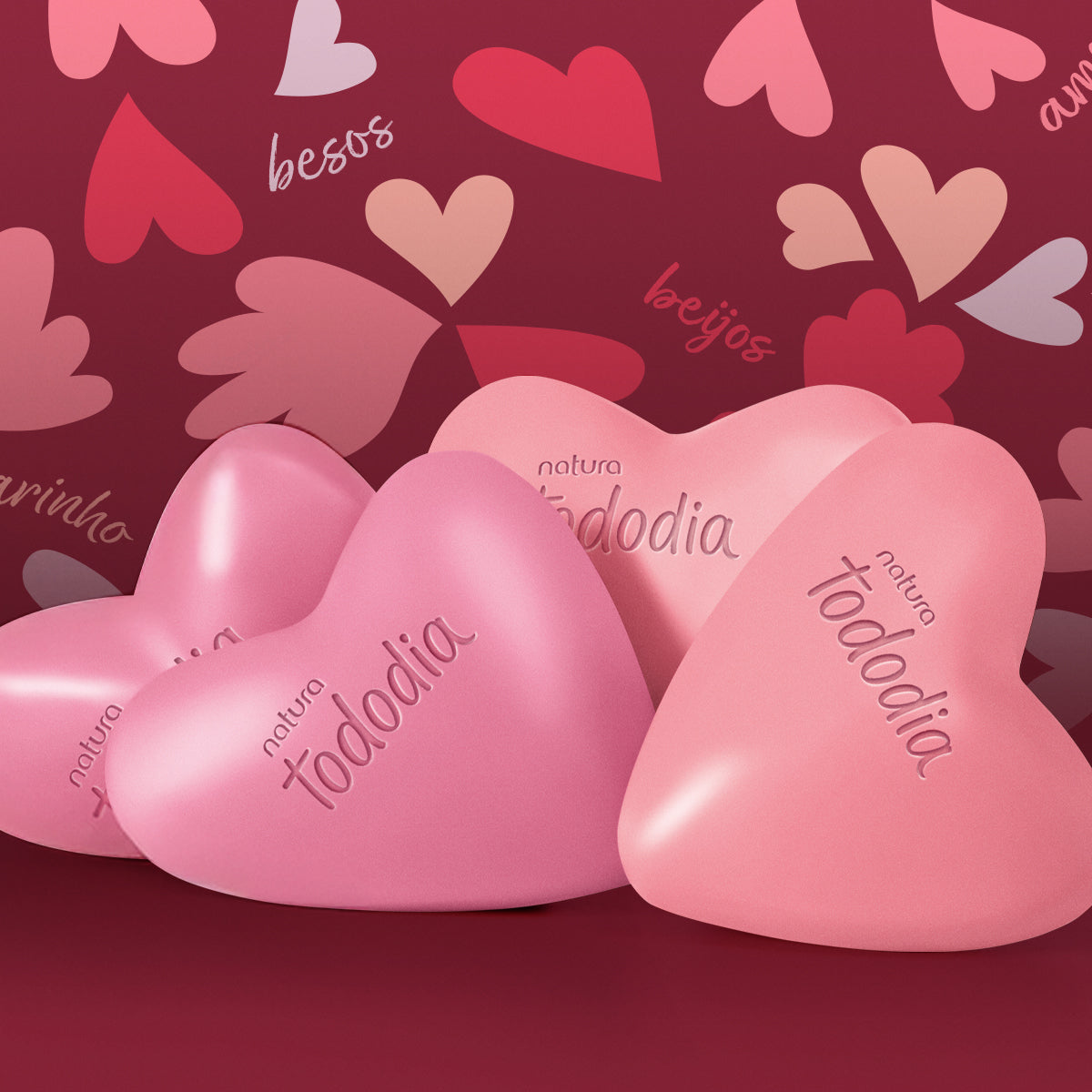 Presente Natura Tododia Sabonetes Sortidos Corações (4 barras)