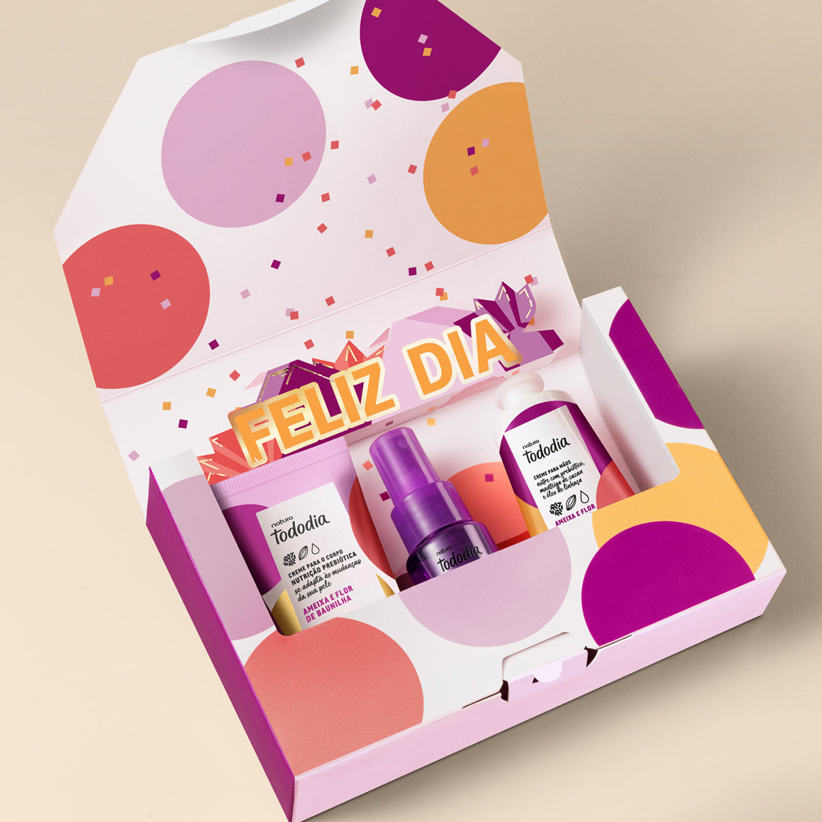 Presente Natura Tododia Feliz Aniversário (3 produtos)