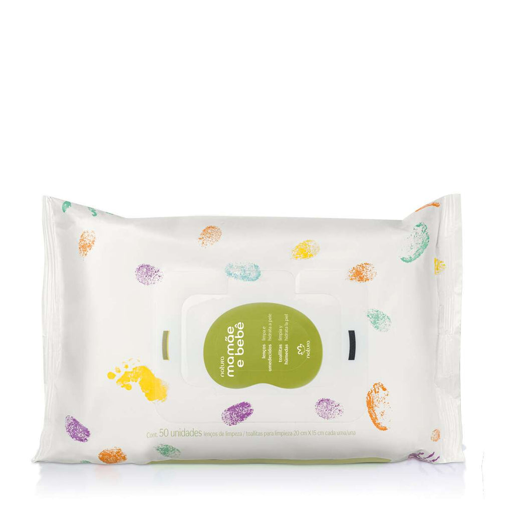 Natura Mamãe e Bebê Lenços Umedecidos com Fragrância 50 Folhas