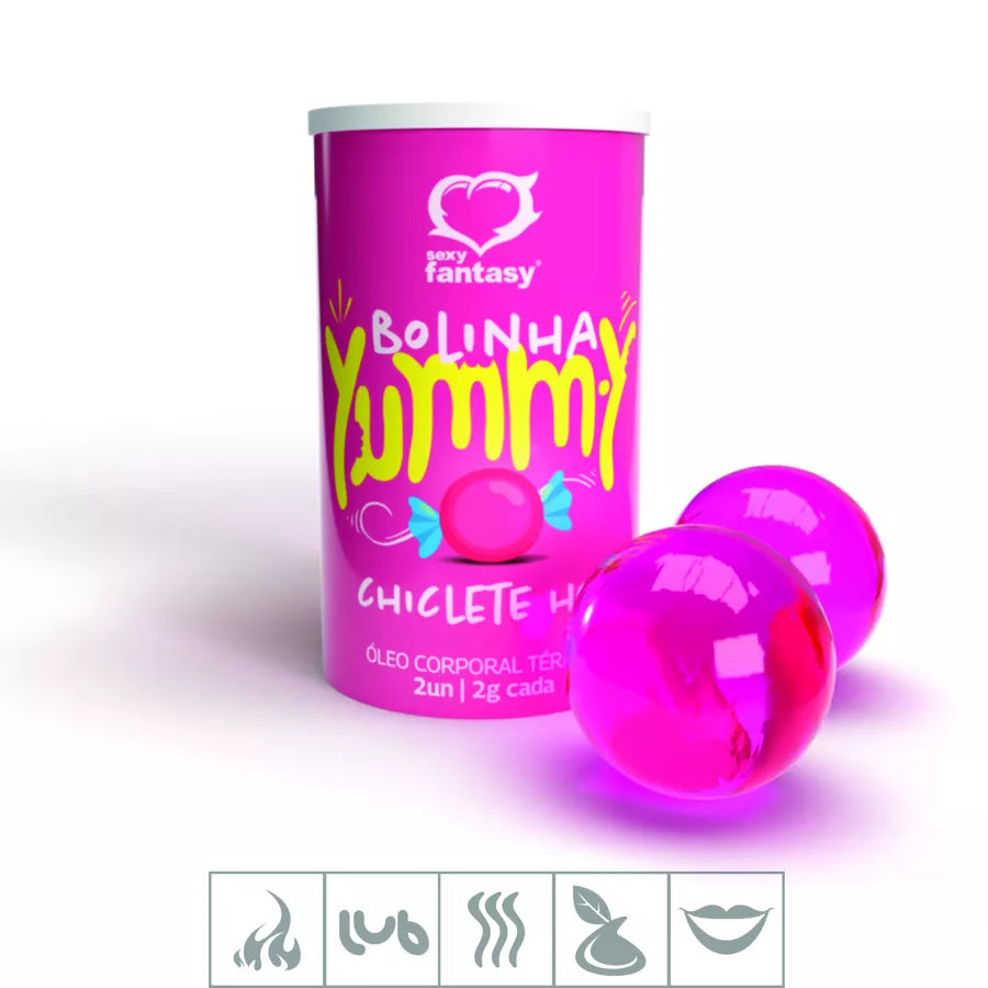 Yummy Bolinha Bejável Ice Chiclete Óleo Sensório com 2 unidades