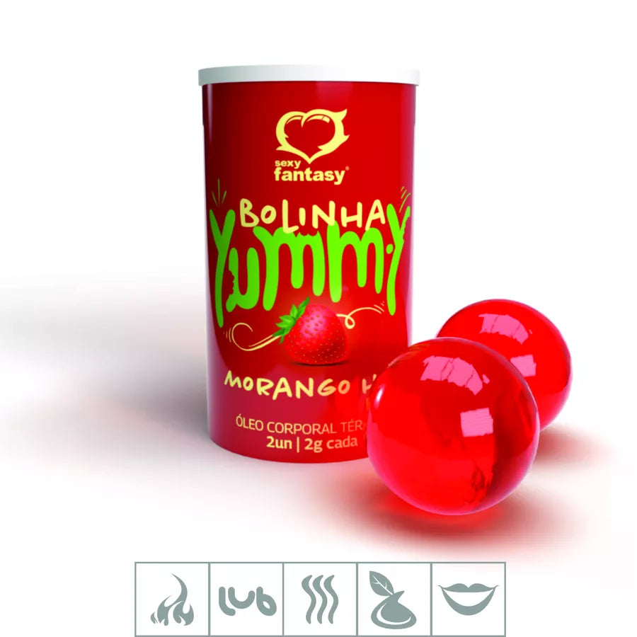 Yummy Bolinha Bejável Ice  Morango 2un
