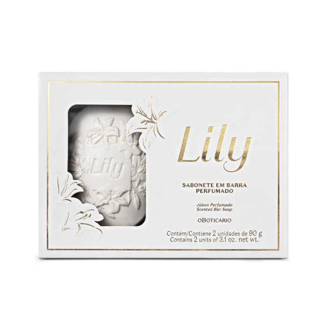 O Boticário Kit Lily Creme de Mãos 50g + 2 Sabonetes em Barra 90g