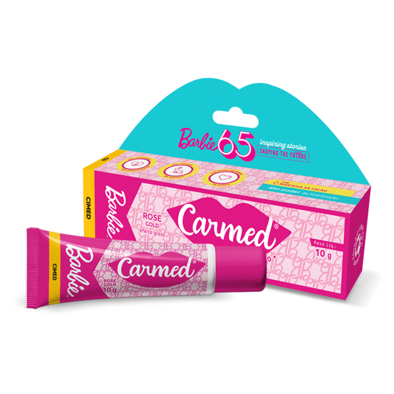 Carmed Hidratante Labial Barbie 65 Rose Gold 10g