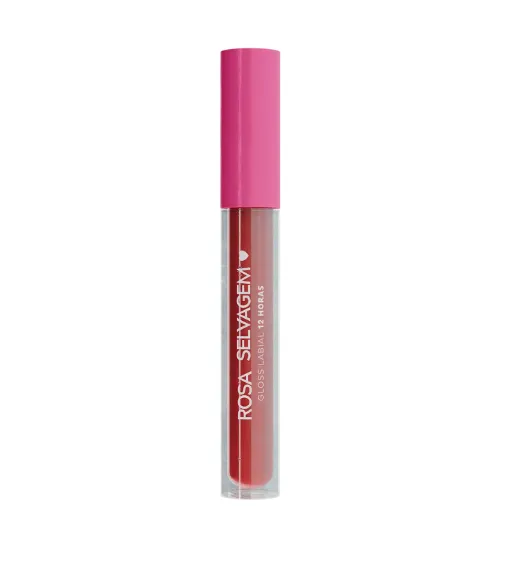 Rosa Selvagem Gloss Labial Vermelho 5ml