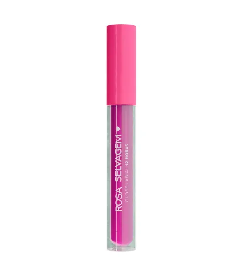 Rosa Selvagem Gloss Labial Rosa 5ml | Ácido Hialurônico + Óleo Rosa Mosqueta | 12 Horas