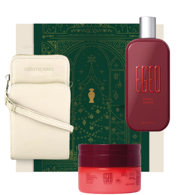 O Boticário Egeo Choc High Kit Duo EDT 90ml + Loção Corporal 250g + Phone Bag
