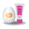 Kit Masturbador Egg Twister + Lubrificante Love Lub Neutro