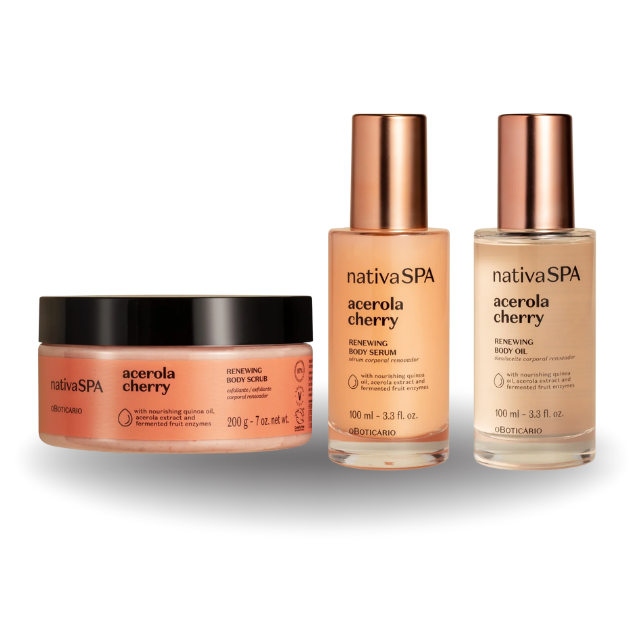 Kit Acerola Cherry ( serum + esfoliante + oleo corporal)