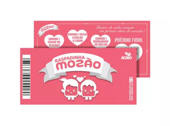 Acaso Raspadinha Kit Casal 6 Variações