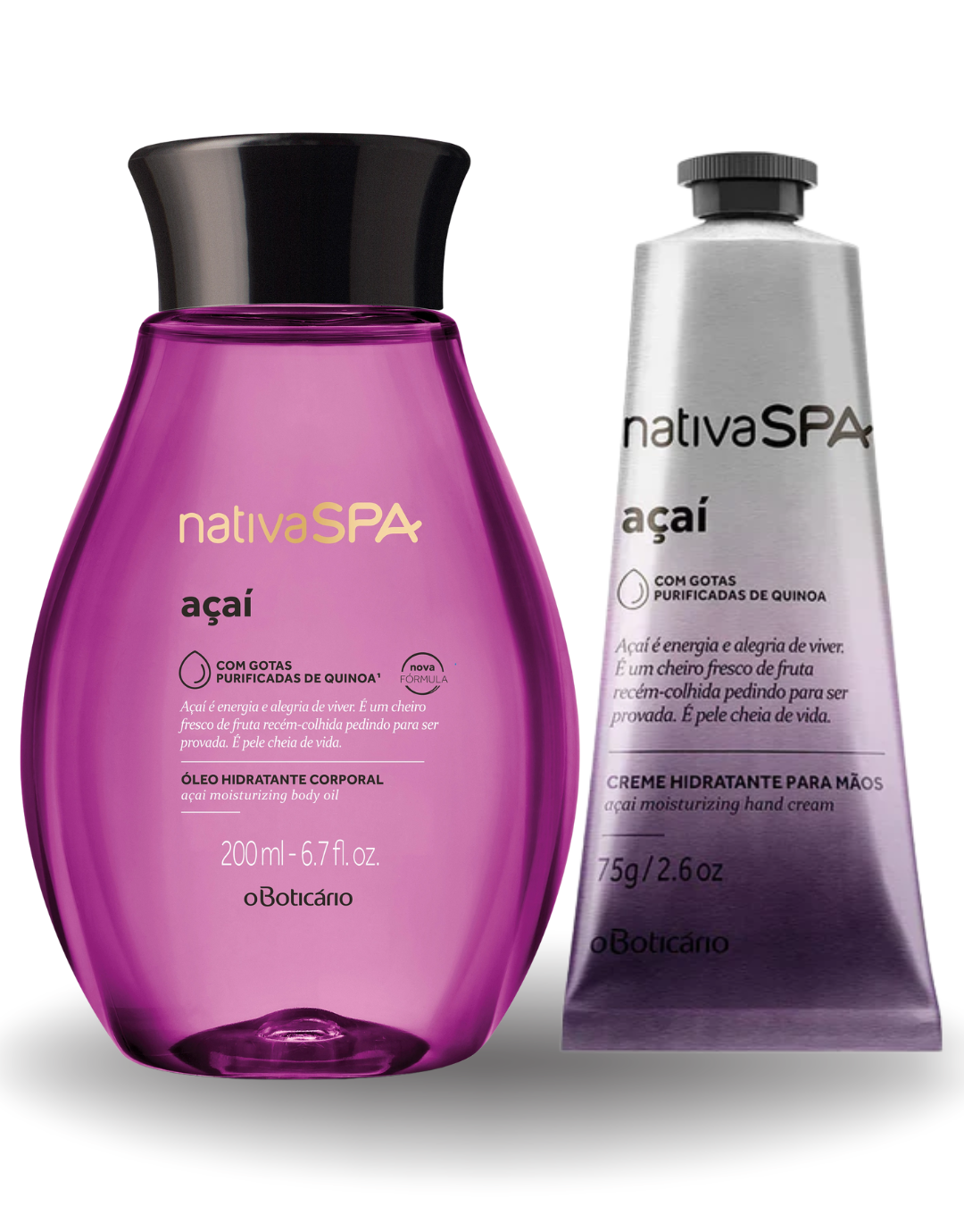 O Boticário Nativa SPA Kit Açaí Óleo Corporal + Creme de Mãos