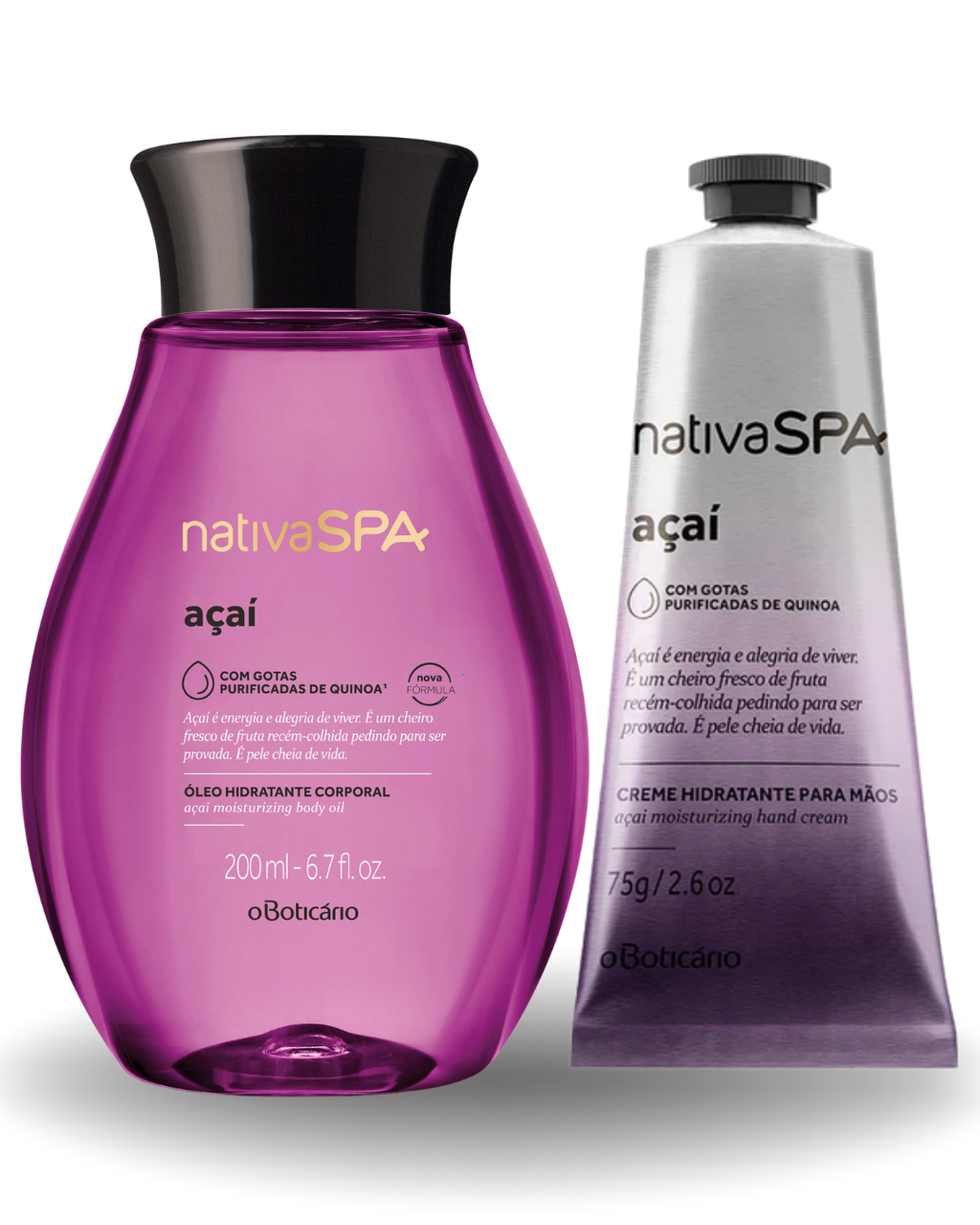 O Boticário Nativa SPA Kit Açaí Óleo Corporal + Creme de Mãos