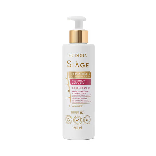 Eudora Siage Dermo Hair Condicionador Resistencia Antiqueda Fortalece Fios 280ml