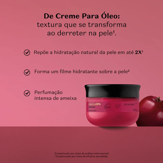Óleo Em Creme Corporal Nativa Spa Ameixa 200g