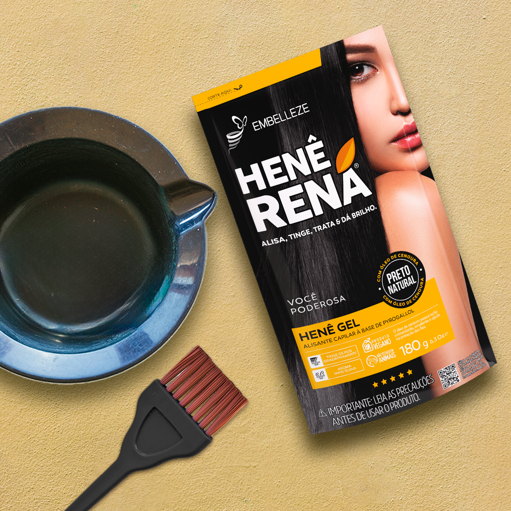 Embelleze Rená Henê Preto Natural 180g