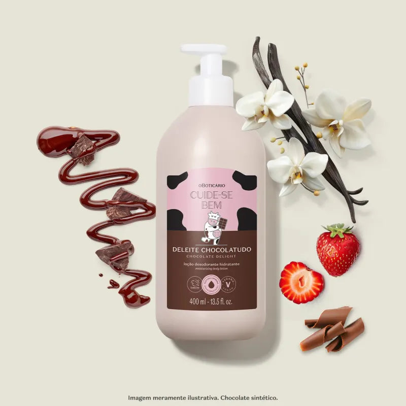 O Boticário Cuide-se Bem Deleite Chocolatudo Loção Hidratante Corporal 400ml