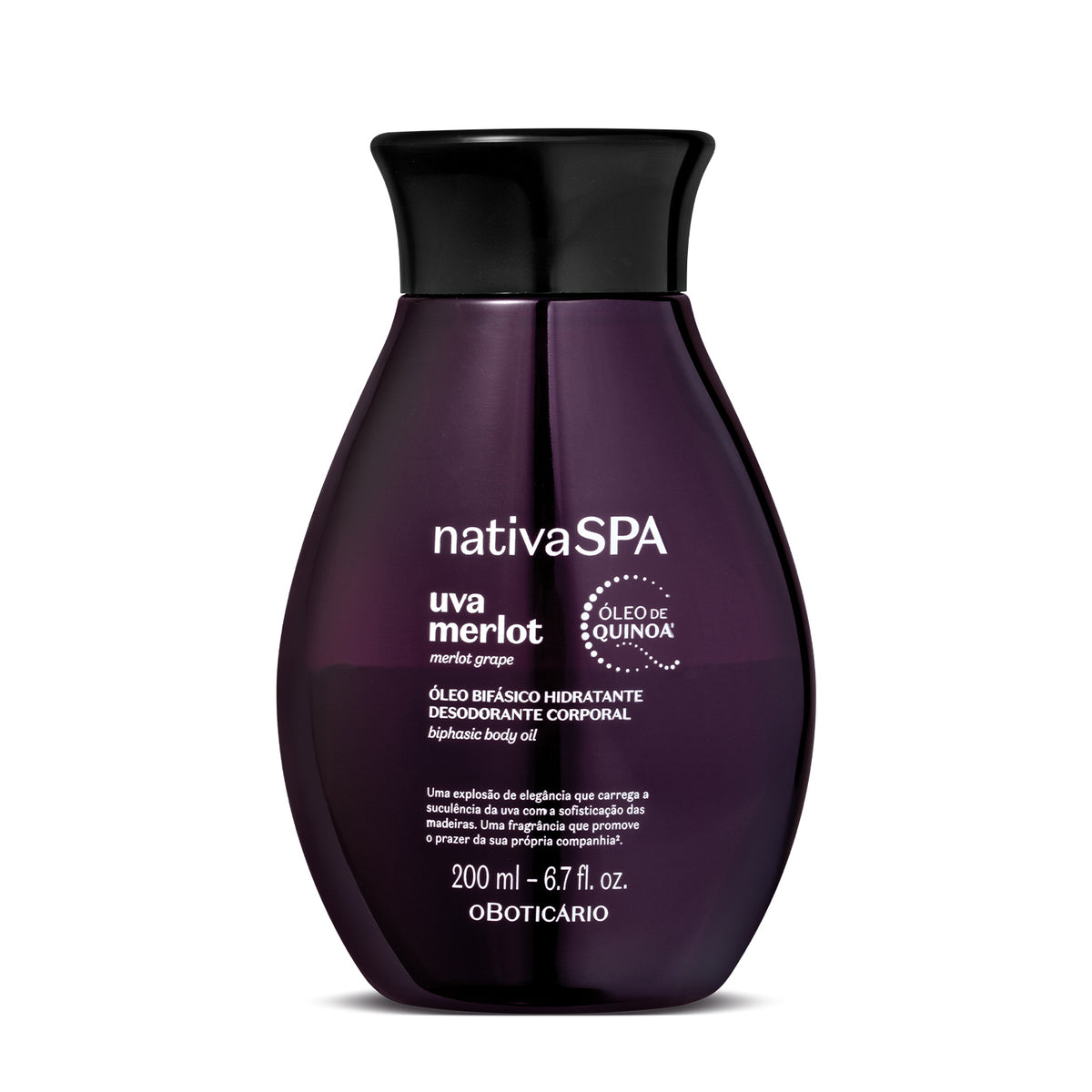 O Boticário Nativa SPA Uva Merlot Óleo Bifásico 200ml