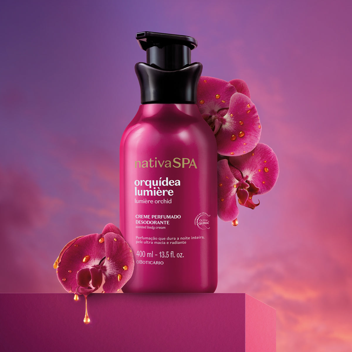 O Boticário Nativa SPA Orquídea Lumière Creme Hidratante Corporal 400ml