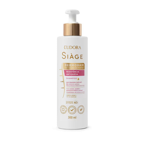 Eudora Siage Dermo Hair Shampoo Resistencia Antiqueda Fortalecedor Capilar 300ml