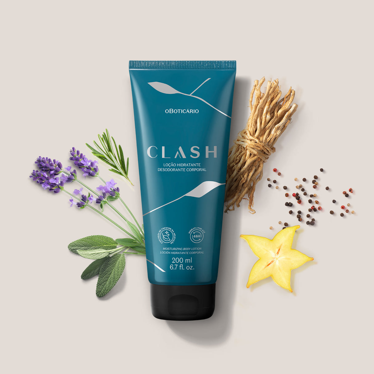 O Boticario Clash Locao Hidratante Corporal Masculino 200ml