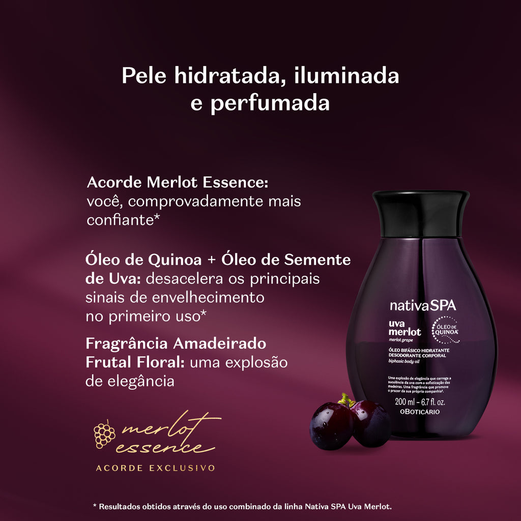O Boticário Nativa SPA Uva Merlot Óleo Bifásico 200ml