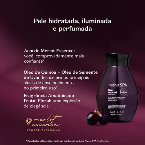 O Boticário Nativa SPA Óleo Bifásico Hidratante Uva Merlot 200ml
