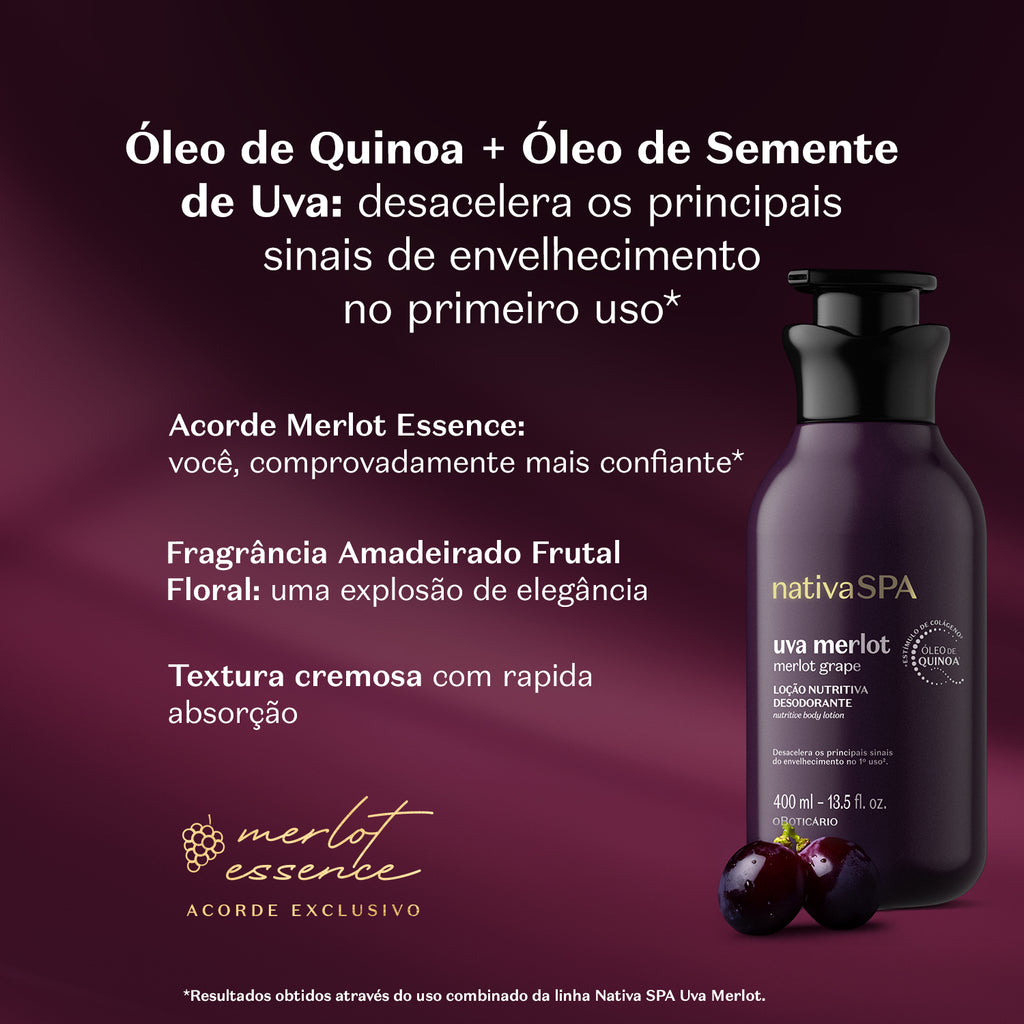 O Boticário Nativa SPA Uva Merlot Loção Nutritiva 400ml