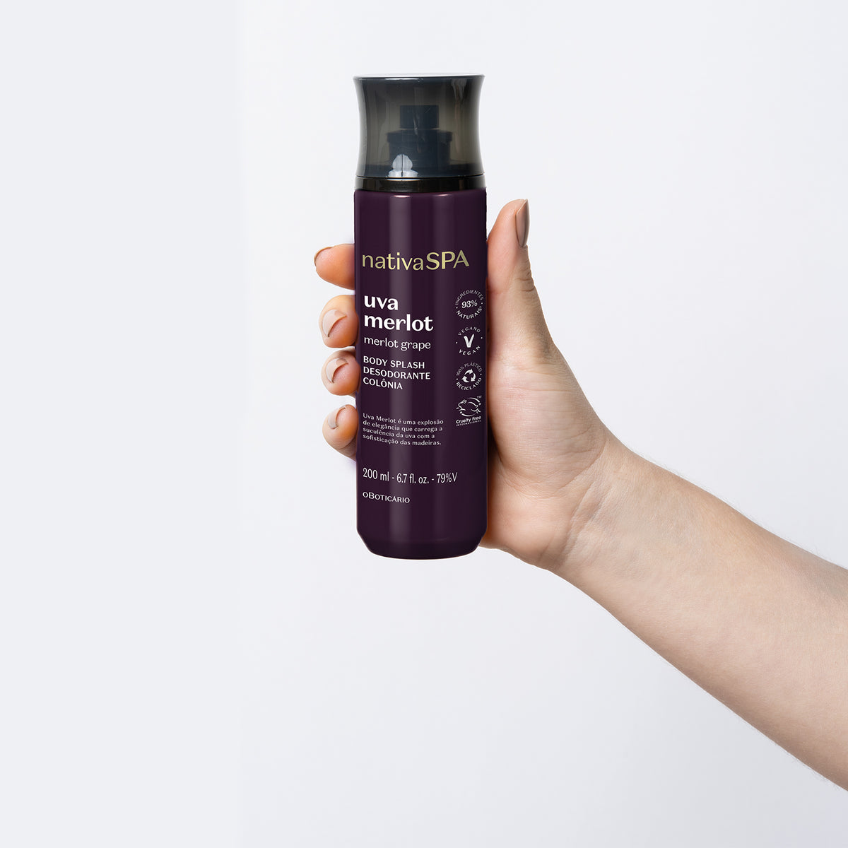 O Boticário Nativa SPA Uva Merlot Body Splash 200ml - foto 3