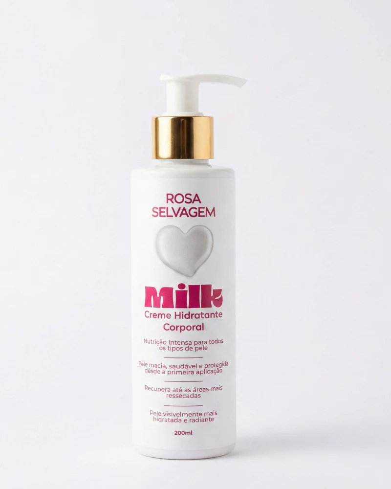 Rosa Selvagem Milk Creme Hidratante Corporal 200ml - Beauty Cely