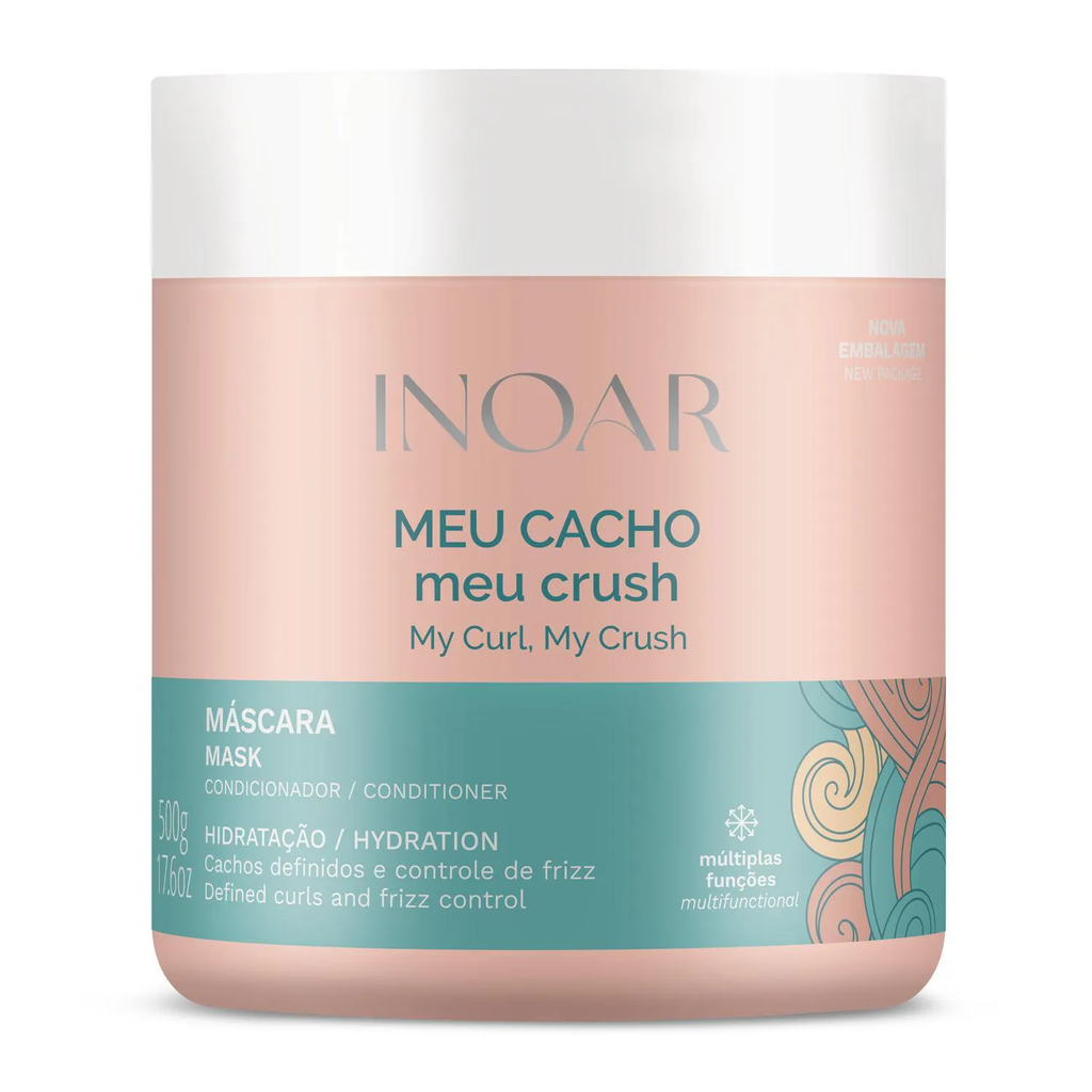 Inoar Meu Cacho Meu Crush Mascara Hidratacao Cachos Definidos 500g